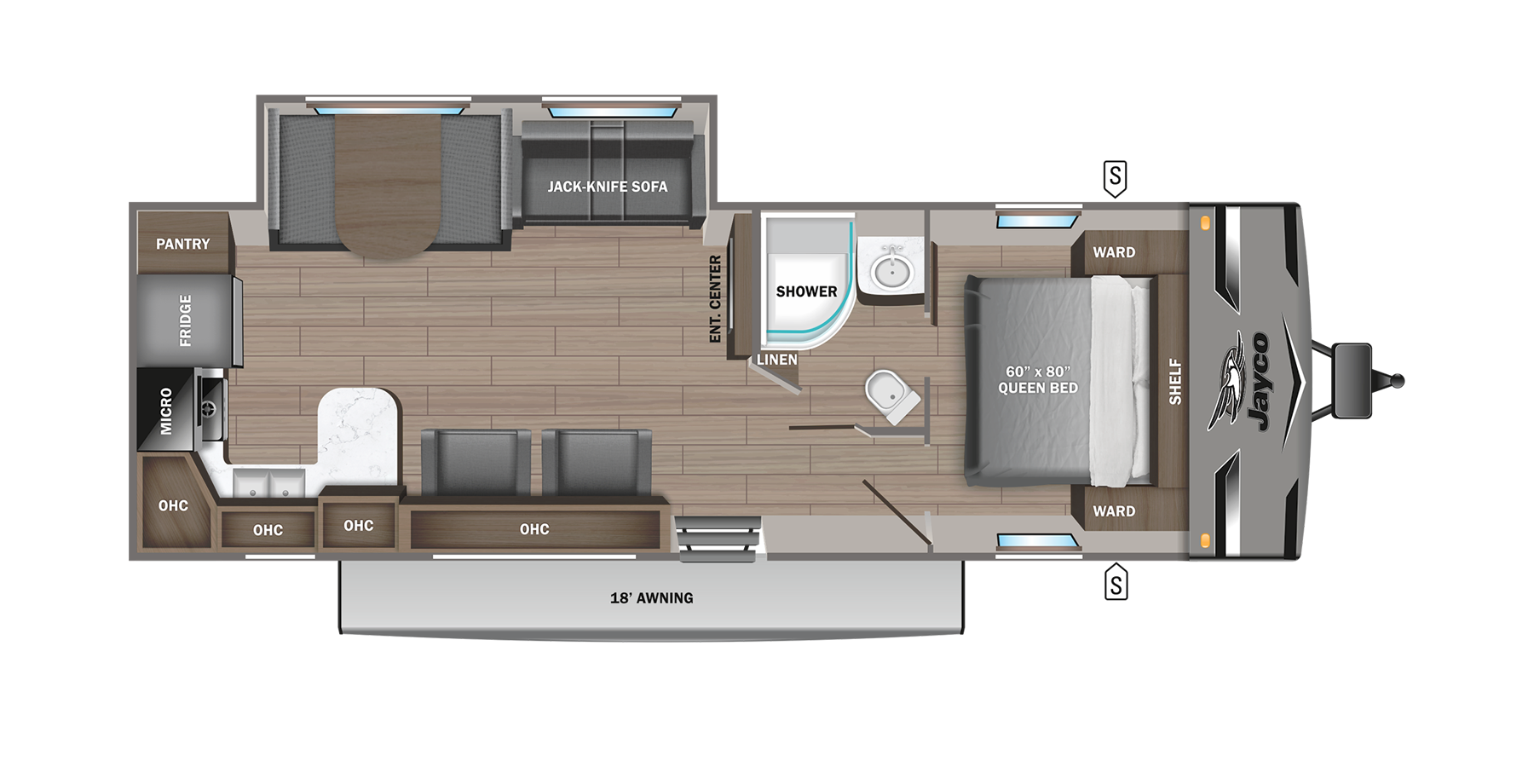 JAY FLIGHT 8 280RKS Floorplan